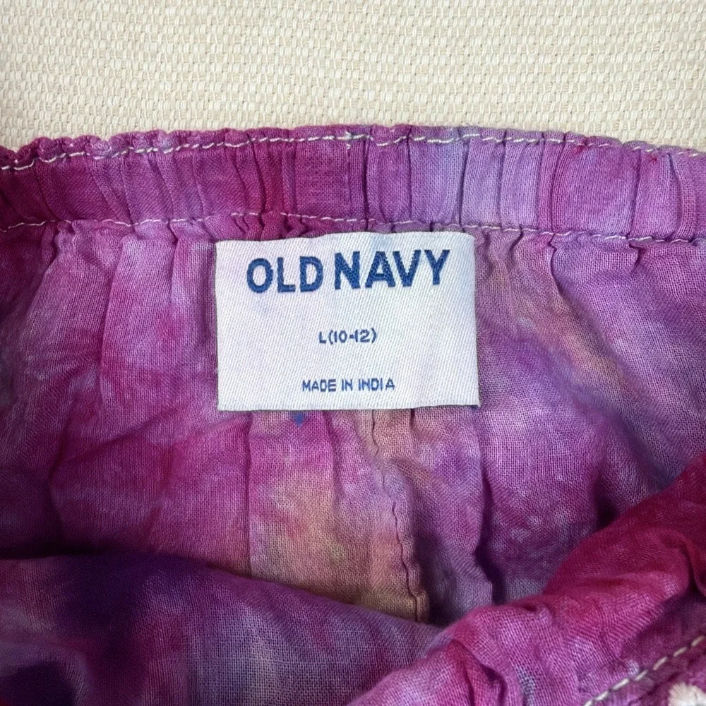 Old Navy Girls Tie Dye Tiered Dress Size L (10-12) Casual Spaghetti Straps Fun